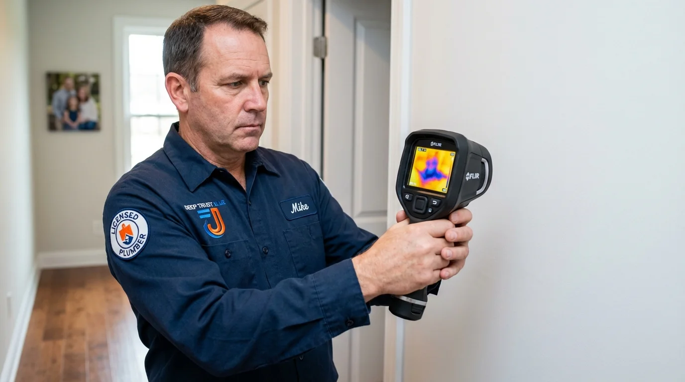 Thermal imaging leak detection by Johns Plumbing LLC in Chagrin Falls